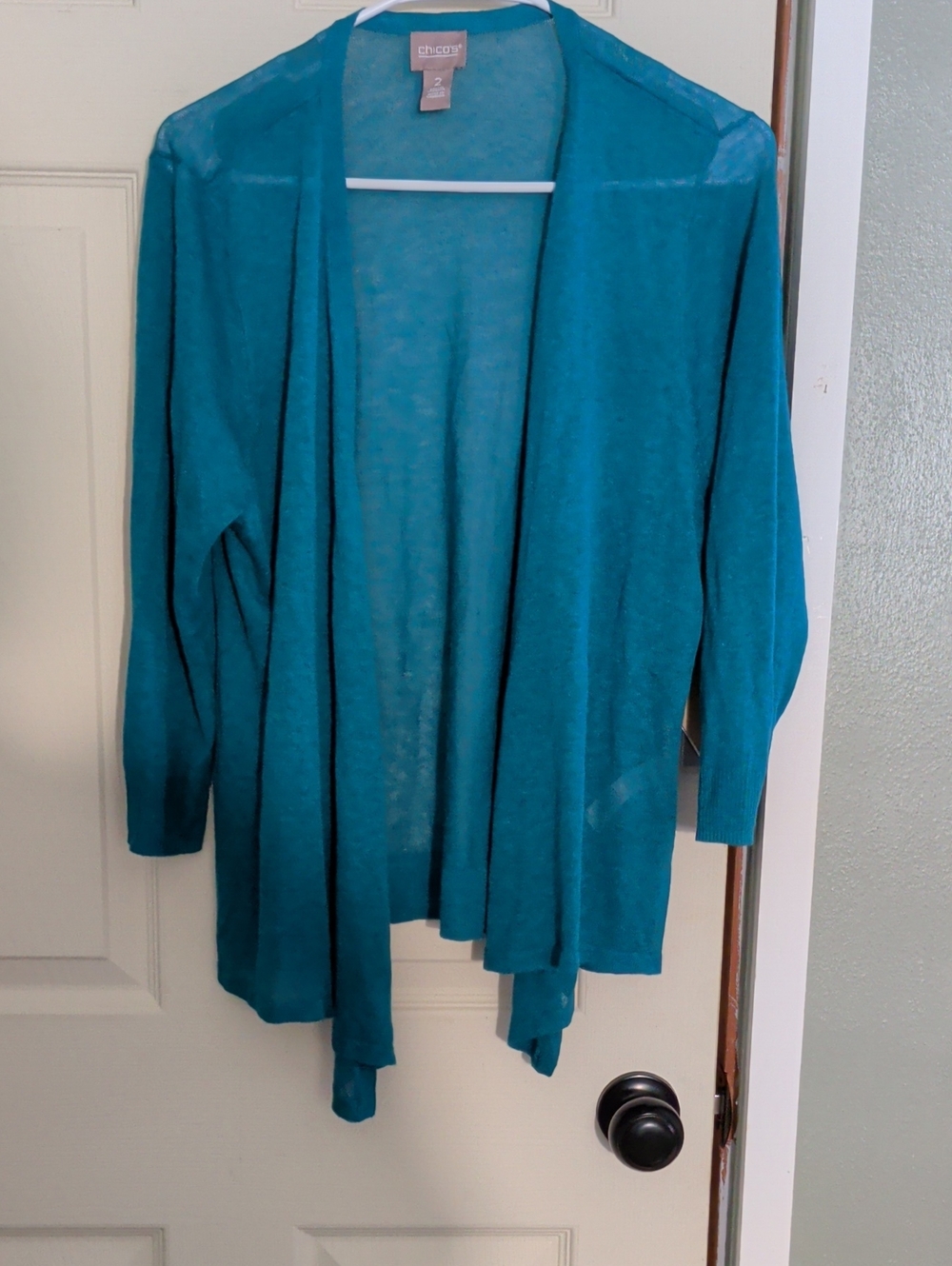 Chico's NWT 2 Cardigan Teal Lightweight
